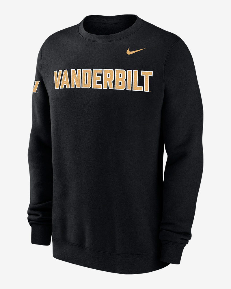 Vanderbilt Club Fleece Men's Nike College Crew-Neck Sweatshirt 1