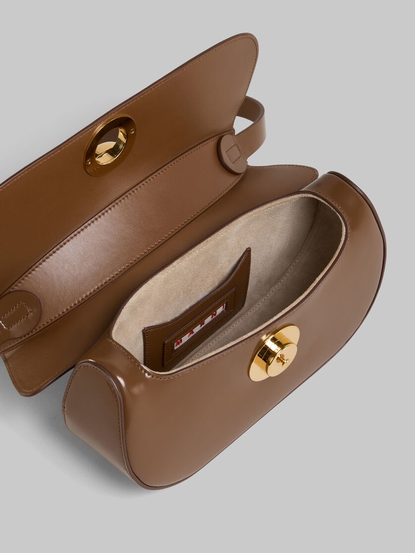 BROWN LEATHER BUTTERFLY MEDIUM HOBO BAG - 4