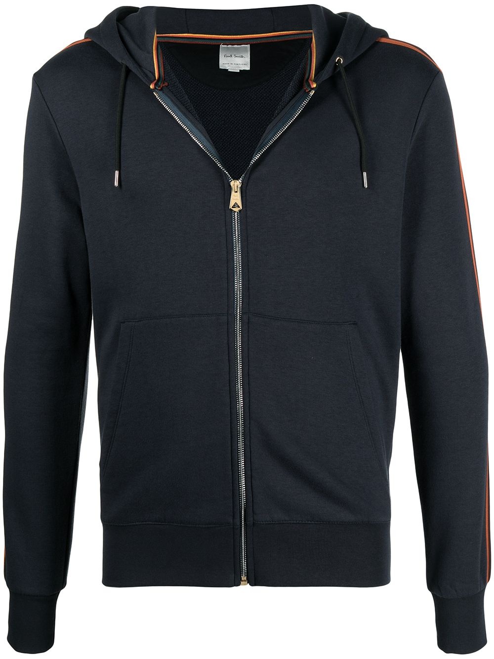 side-stripe zip hoodie - 1