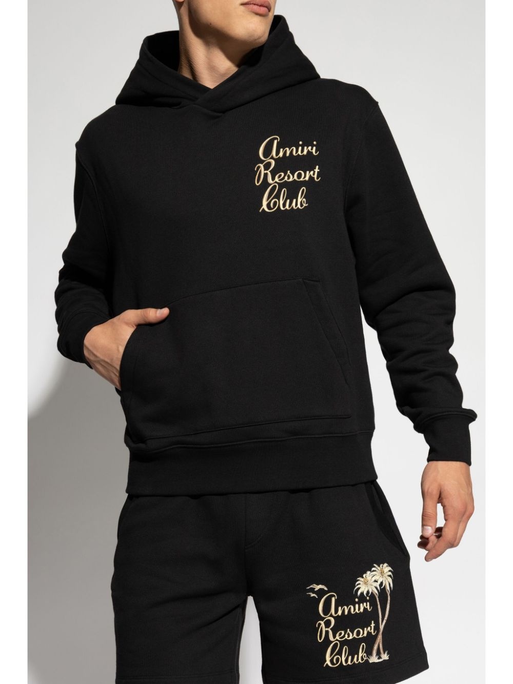 embroidered-logo hoodie - 3