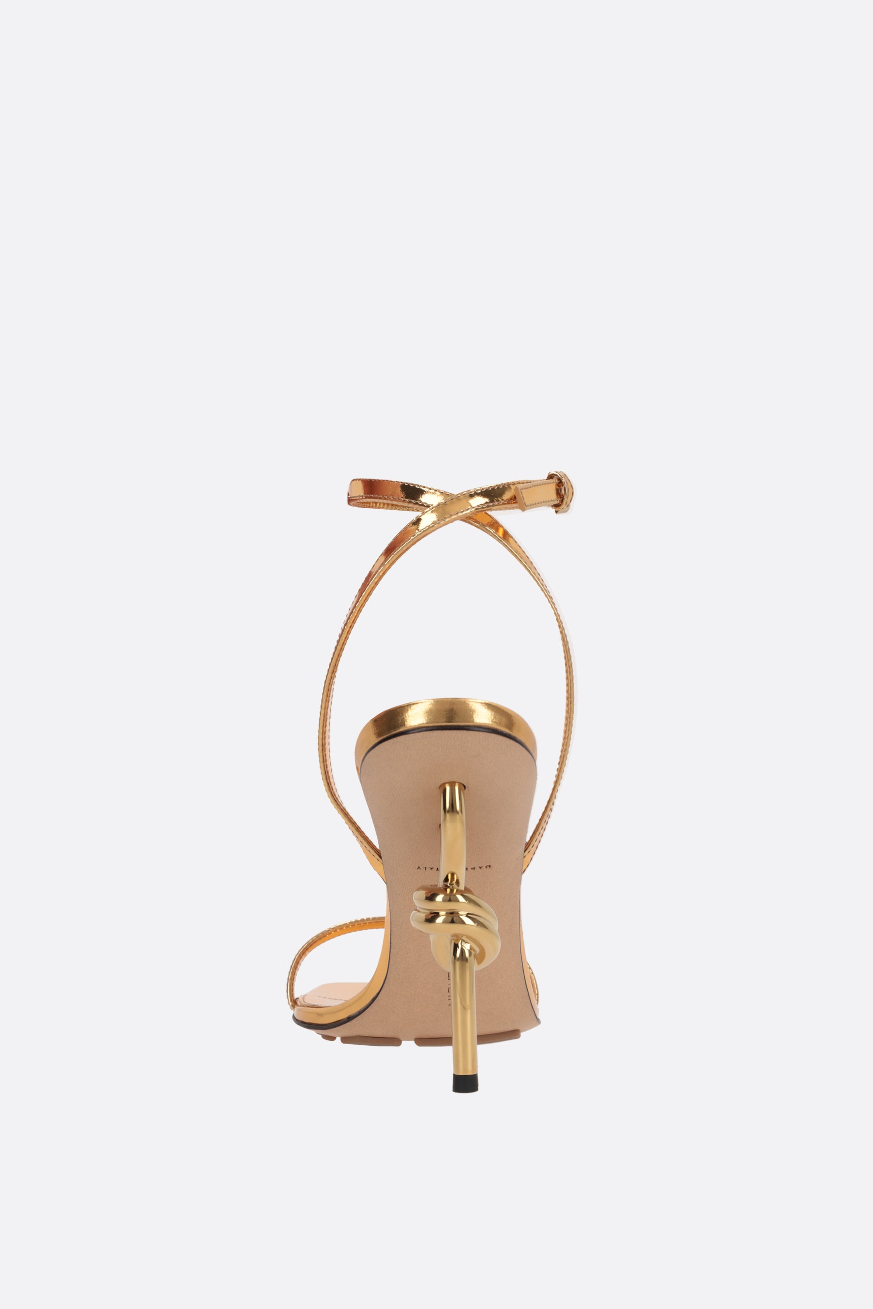 Bottega Veneta KNOT LAMINATED NAPPA SANDALS | tizianafausti