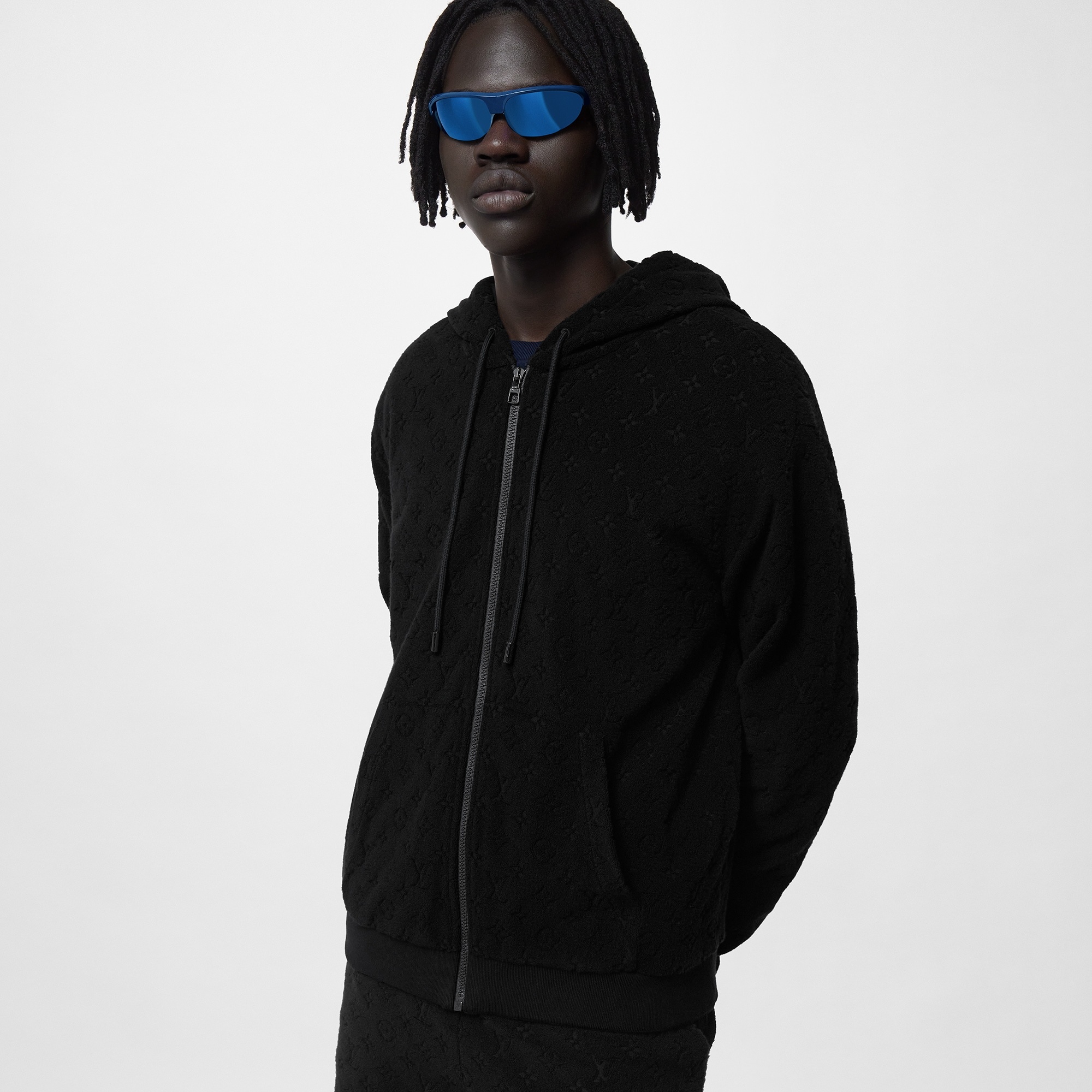 Monogram French Terry Zip-Through Hoodie - 5