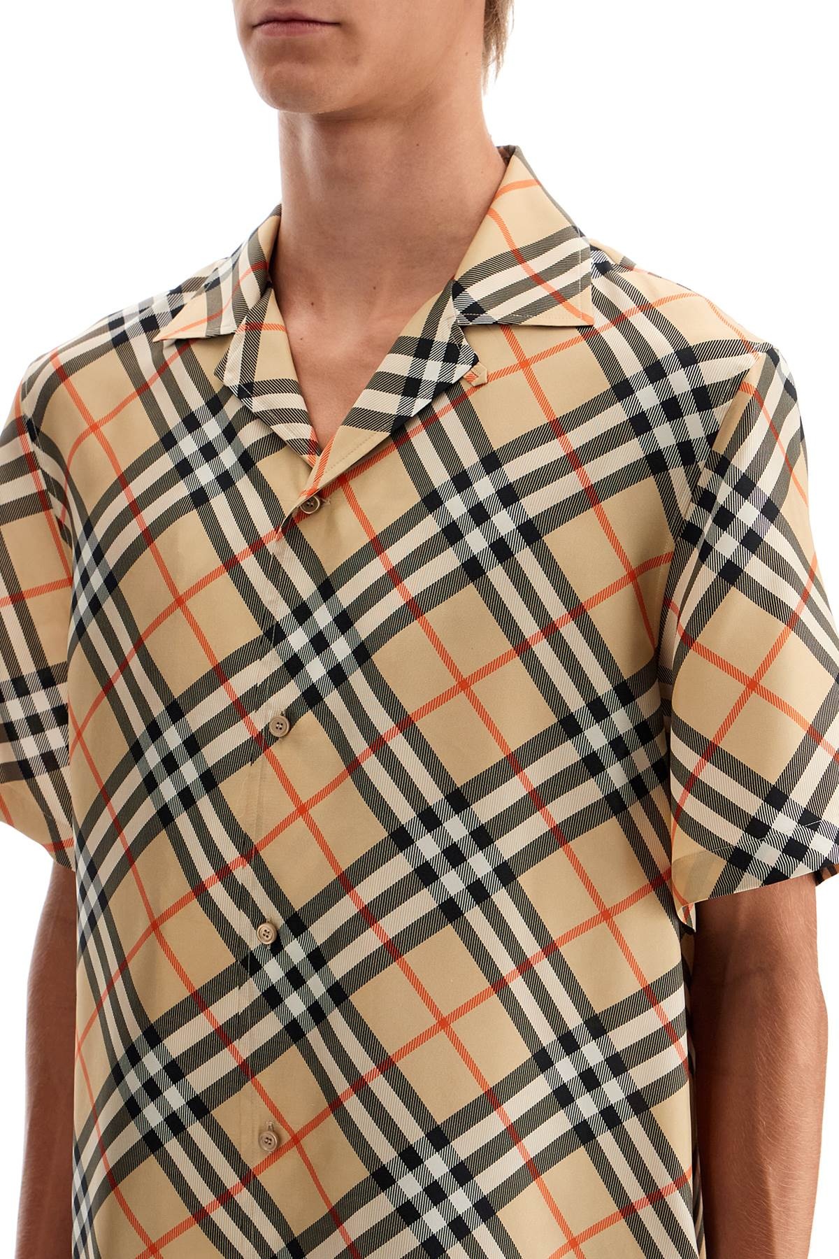 Burberry Ered Silk Short-Sleeved Shirt Men - 4