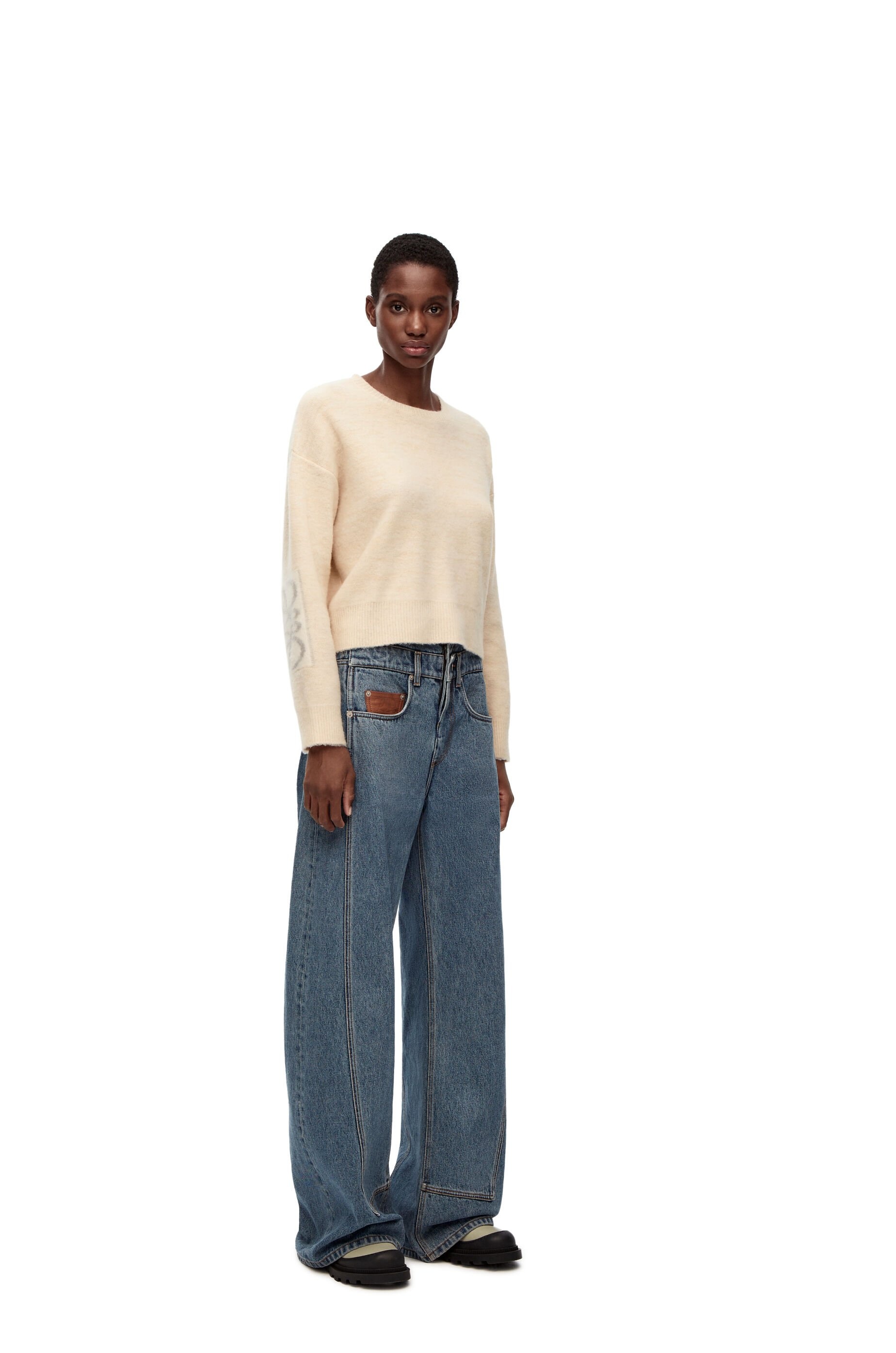 Anagram intarsia sweater in wool - 2