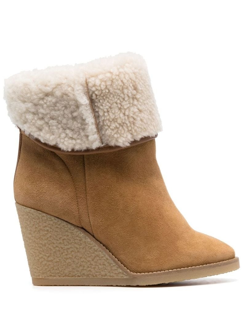 Totam shearling trim wedge boot - 1