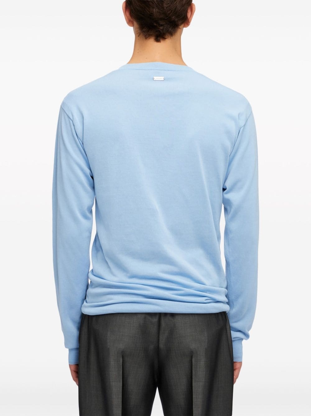 fine-knit cotton jumper - 4