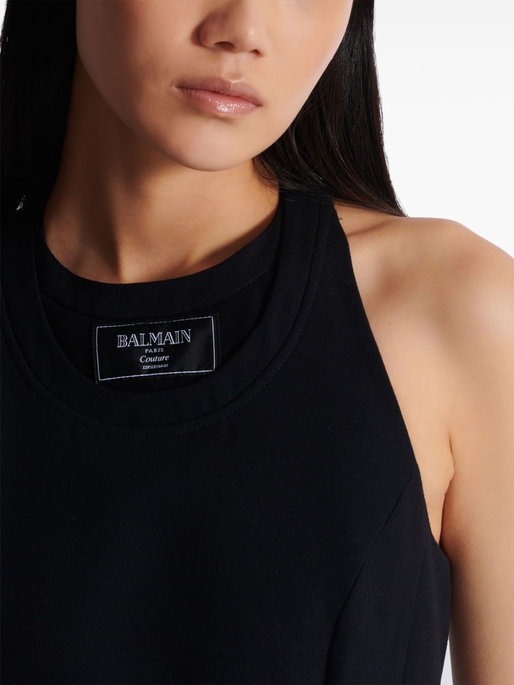 logo-patch mini dress - 6