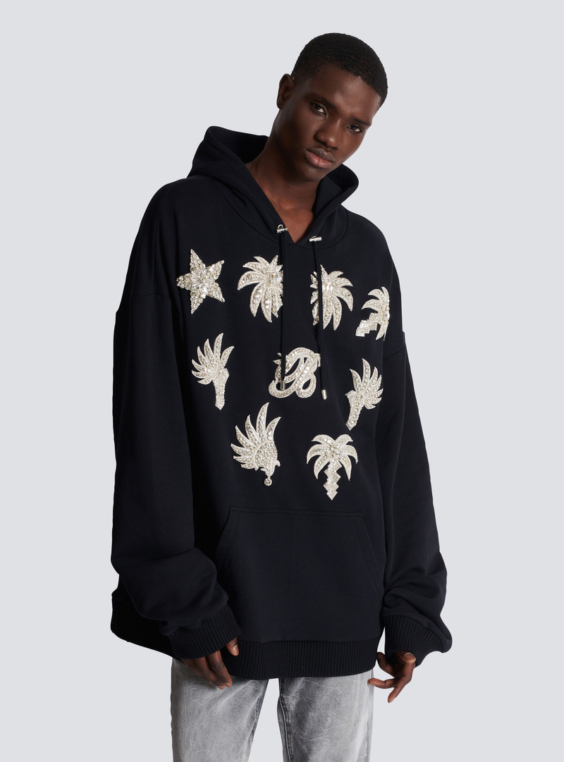 Hoodie with embroidered badges 6