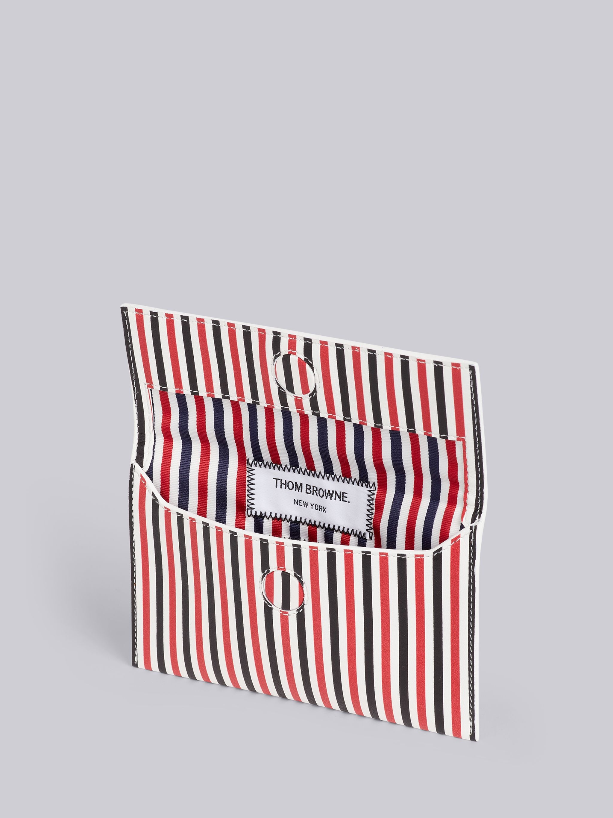 Tricolor Striped Lambskin Mini Flap Folio - 3