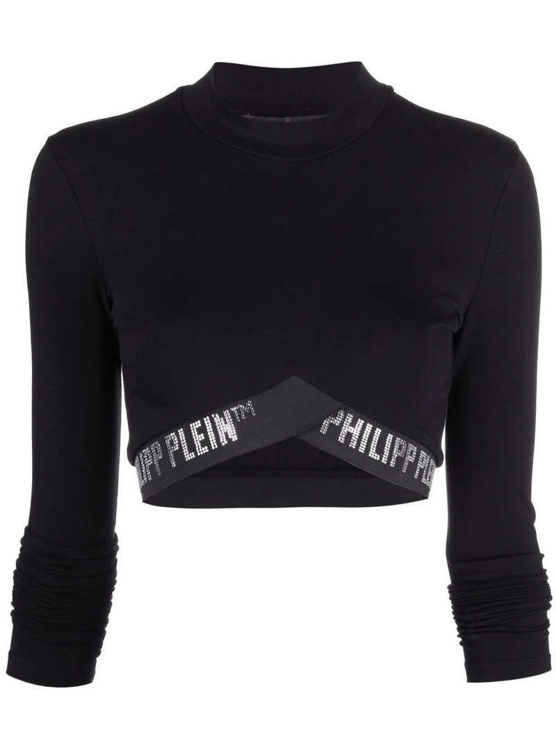 logo cotton jogging top 1