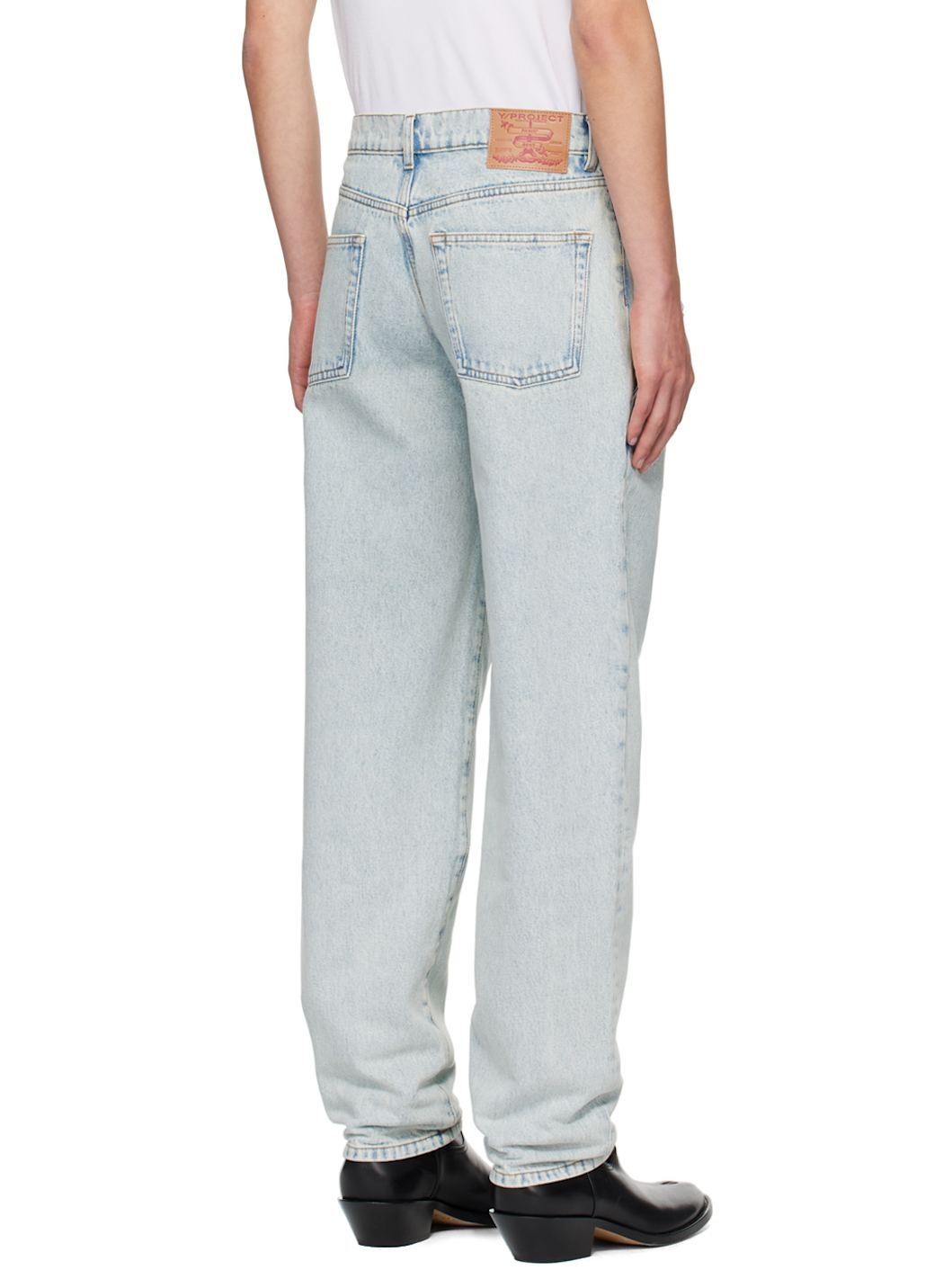 SSENSE Exclusive Blue Cut Out Jeans - 3