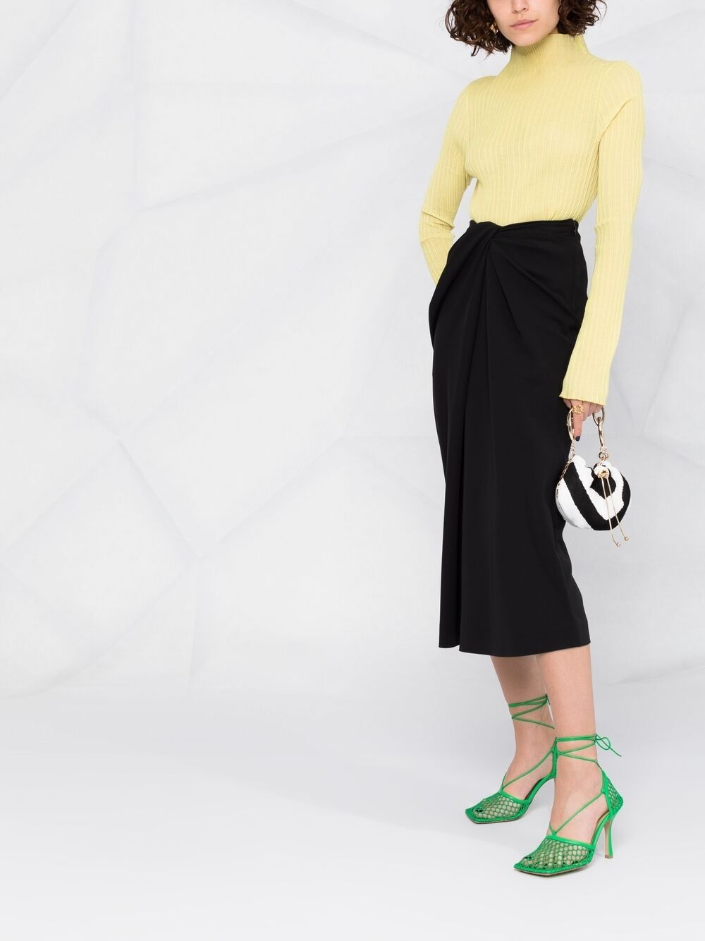 twist-detail pencil skirt - 4