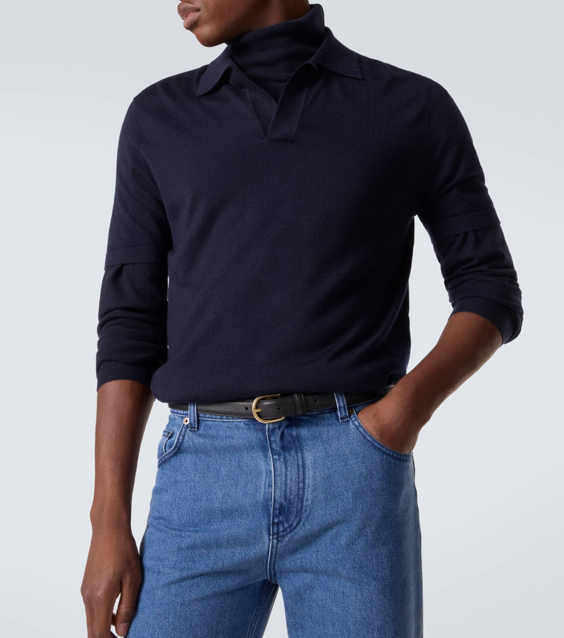 Cashmere and silk polo sweater 6