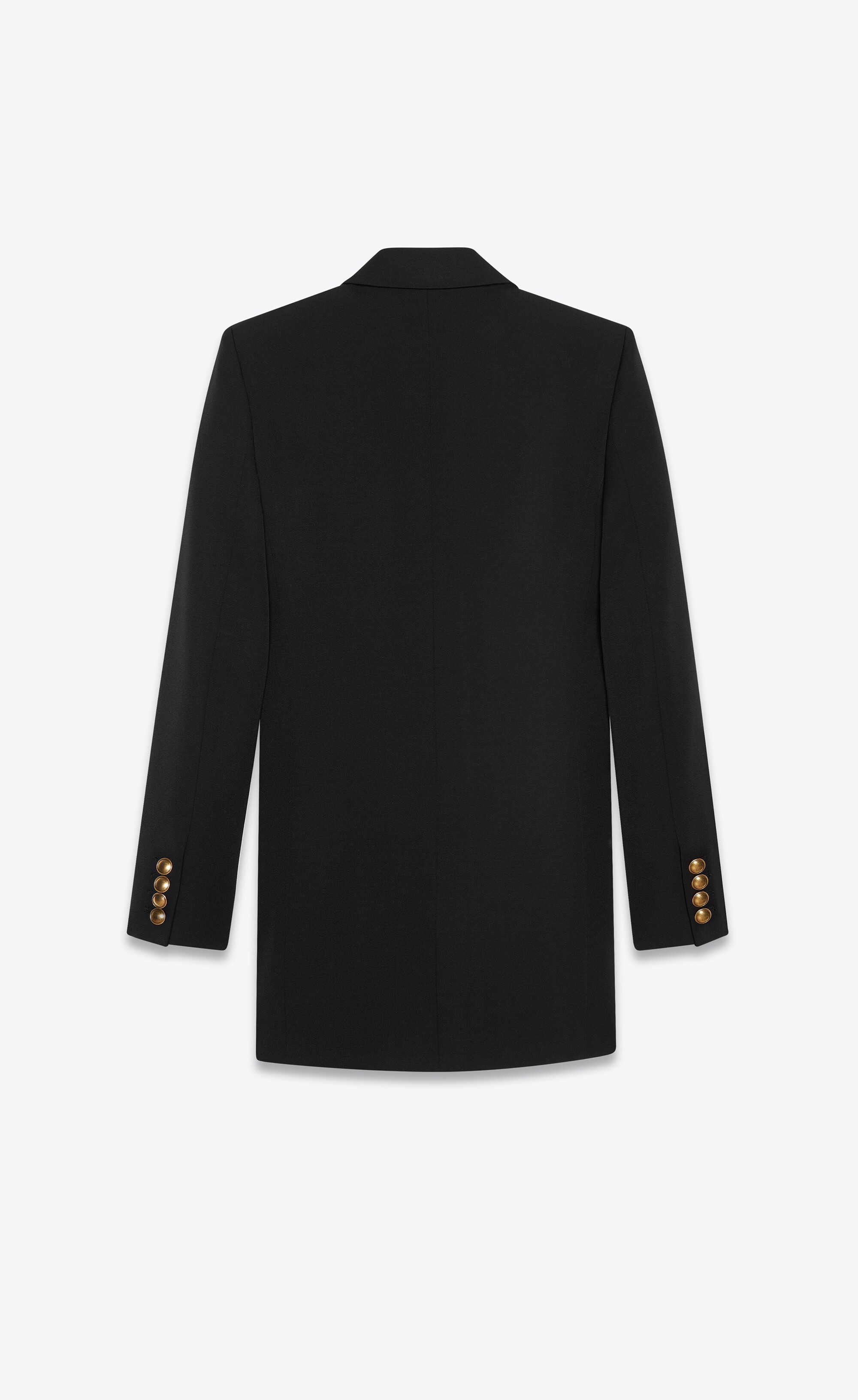 single-breasted tuxedo jacket in grain de poudre saint laurent - 2