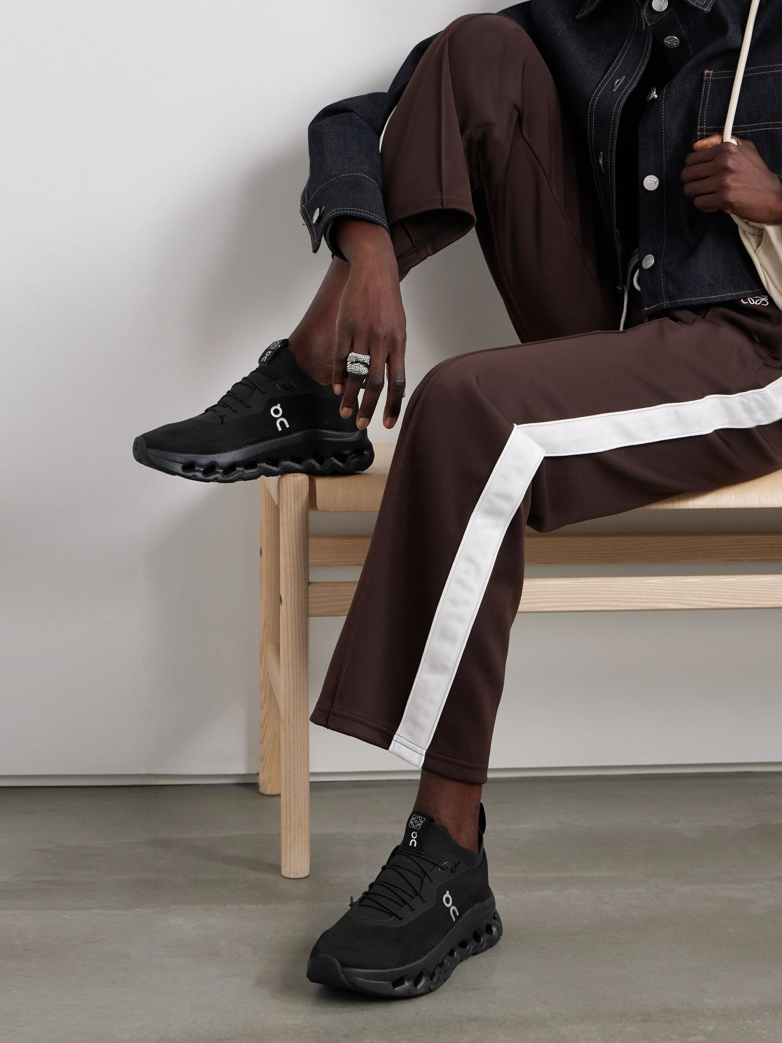 + ON Cloudtilt stretch recycled-knit sneakers Black - 2