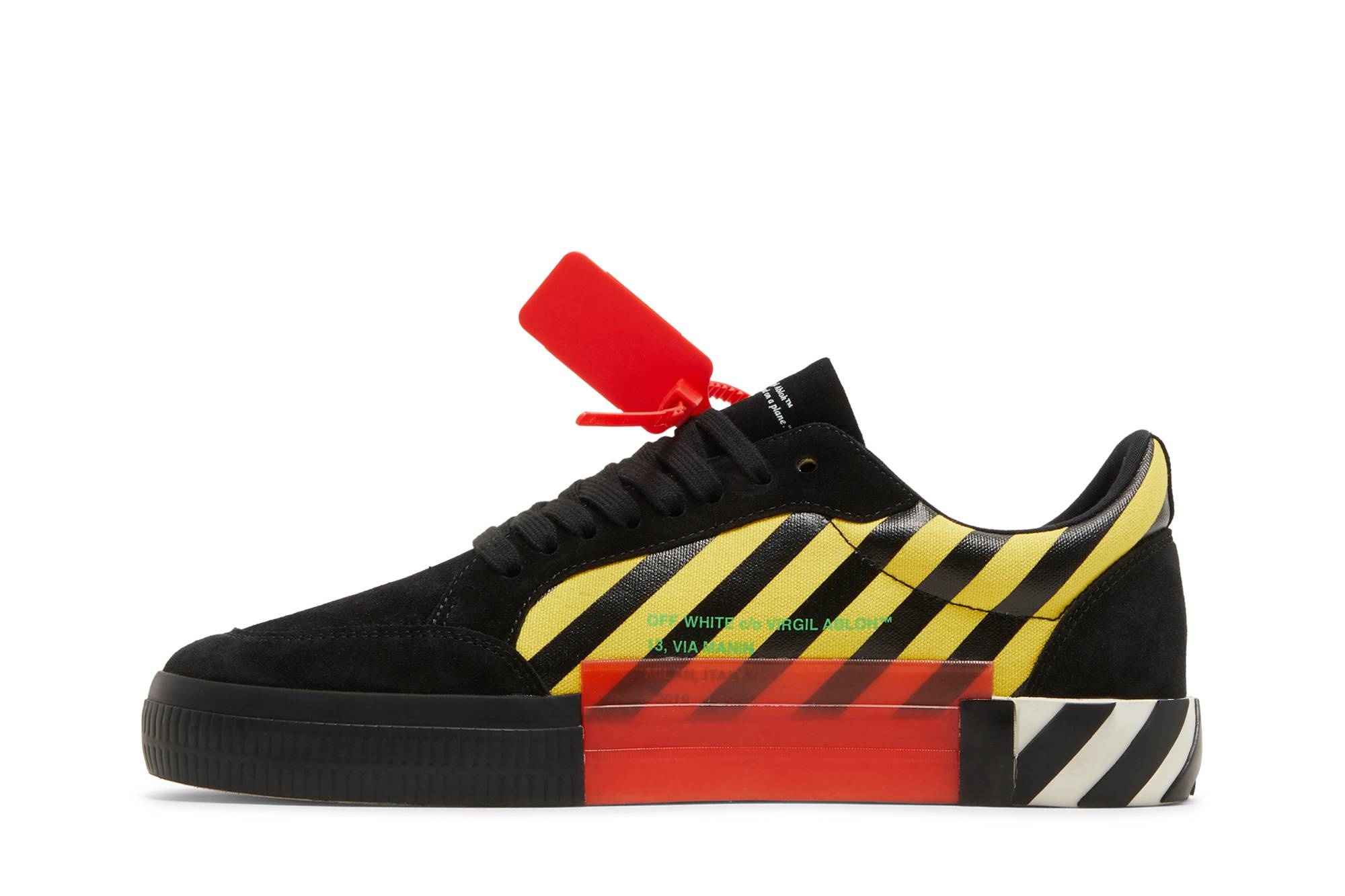 Off-White Vulc Low 'Black Yellow Green' - 3