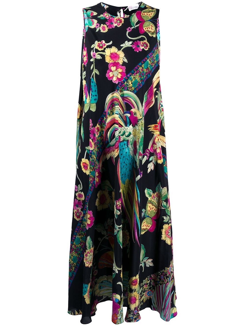 Birds of Paradise silk dress - 1