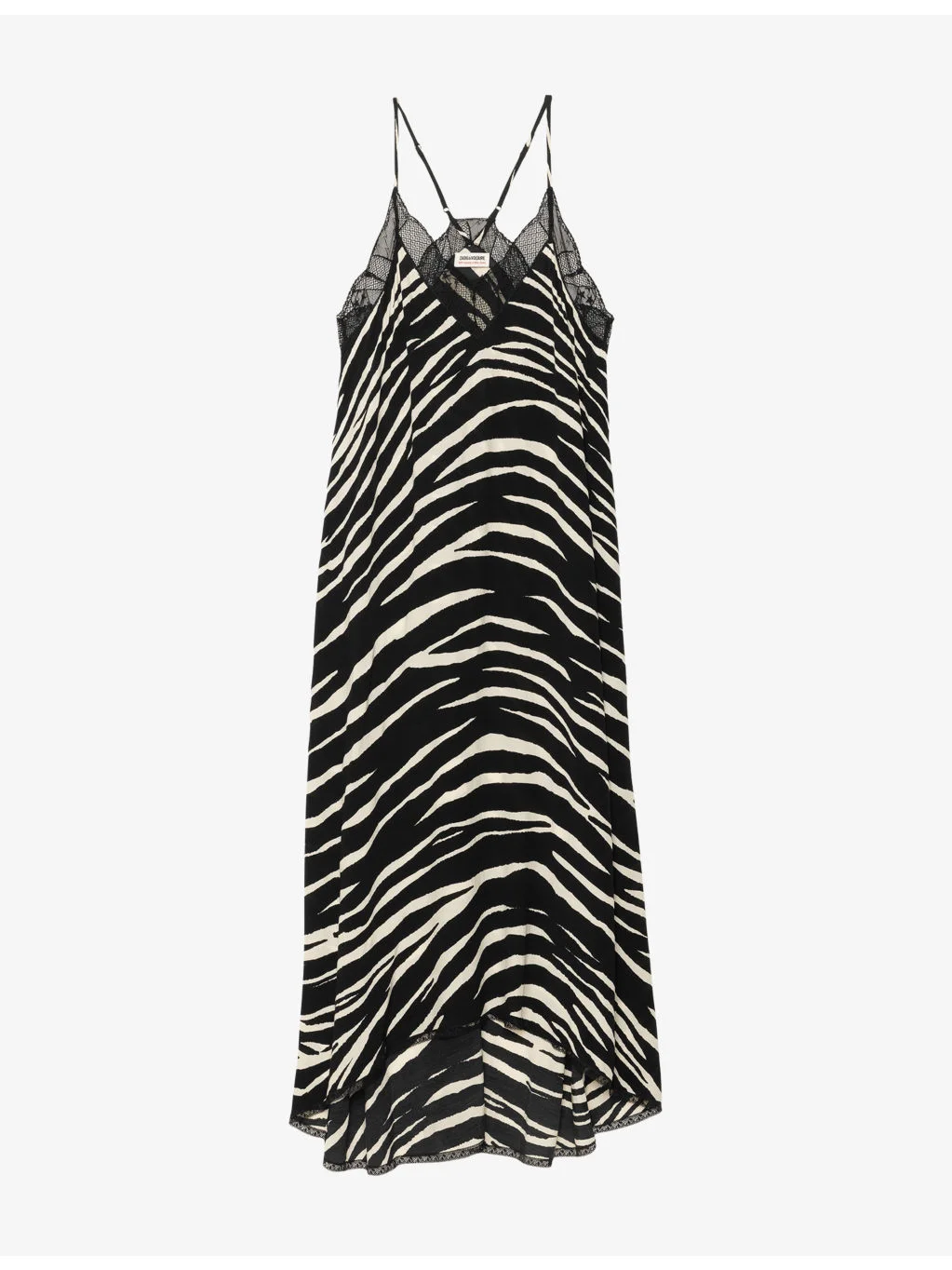 Risty Lace-Trim Woven Midi Dress - 1
