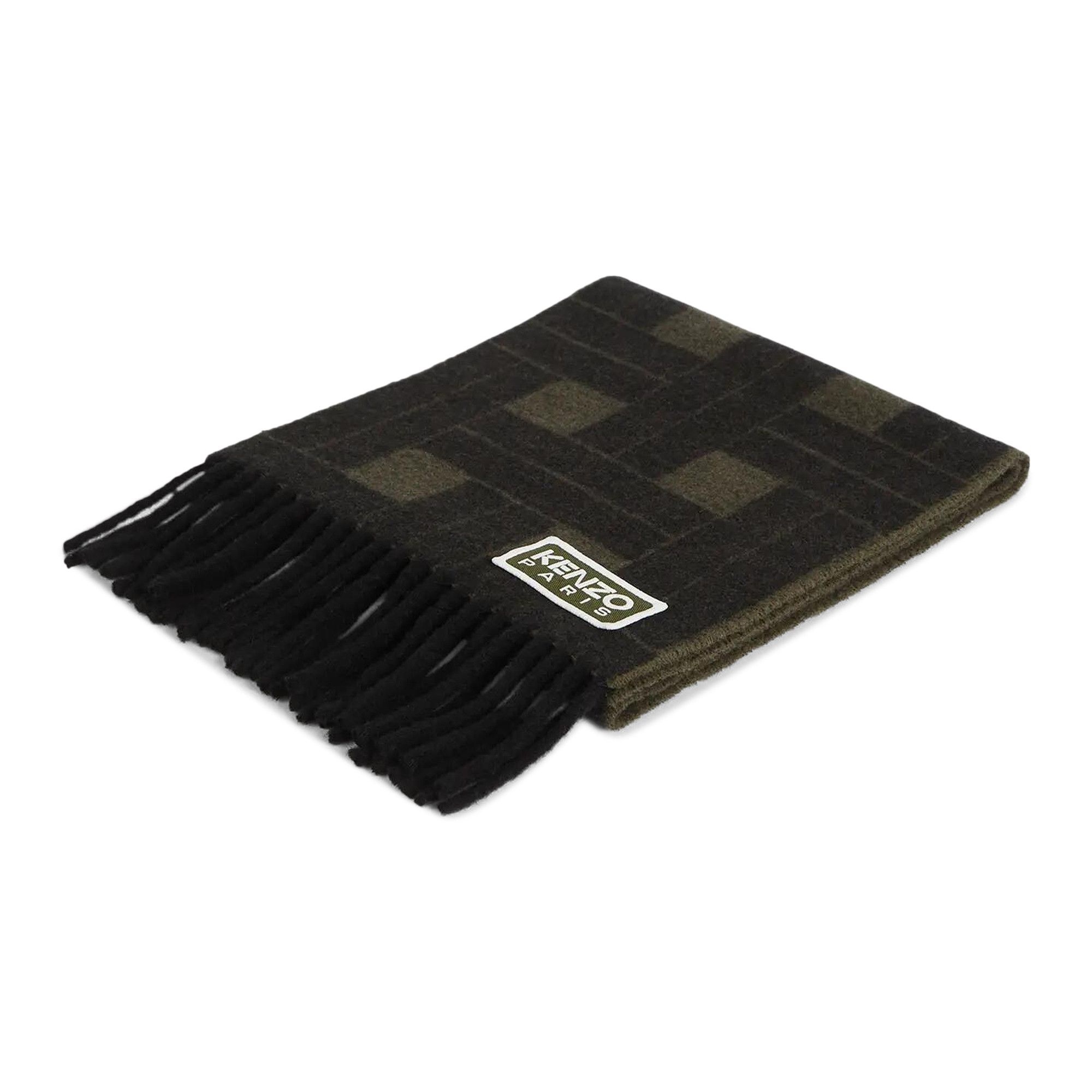 Kenzo Reversible Scarf 'Black/Dark Green' - 4