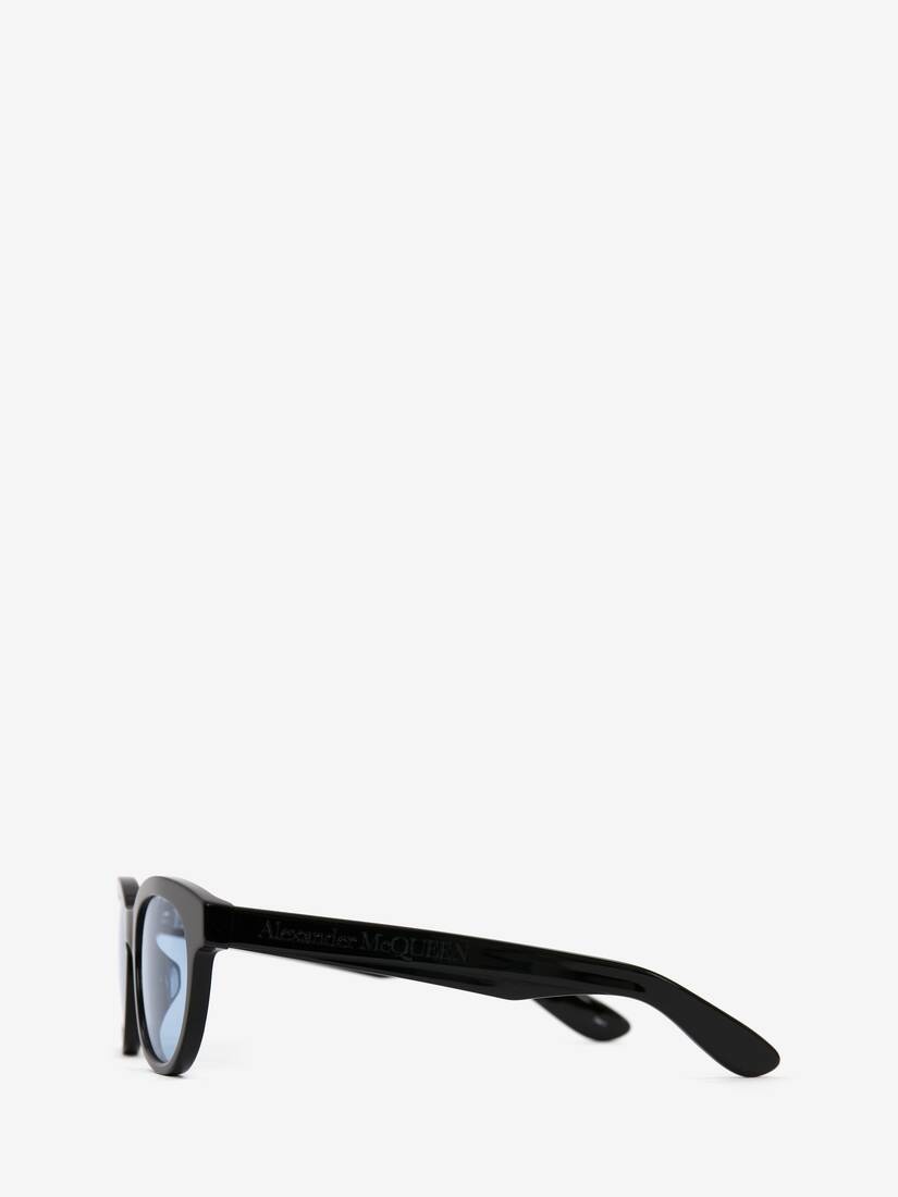McQueen Angled Pantos Sunglasses in Black - 2