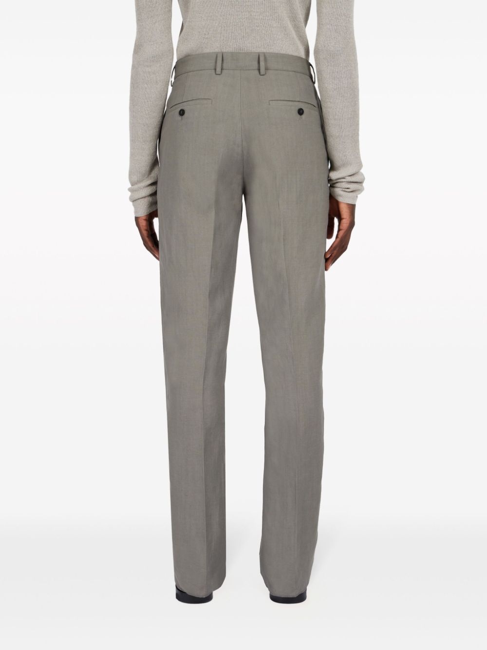 straight-leg tailored trousers - 4