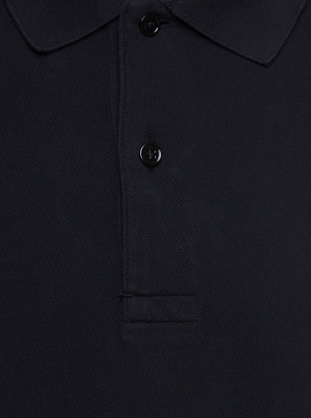 Tom Ford Men Black Short-Sleeves Polo In Cotton Piquet Jersey Man - 3
