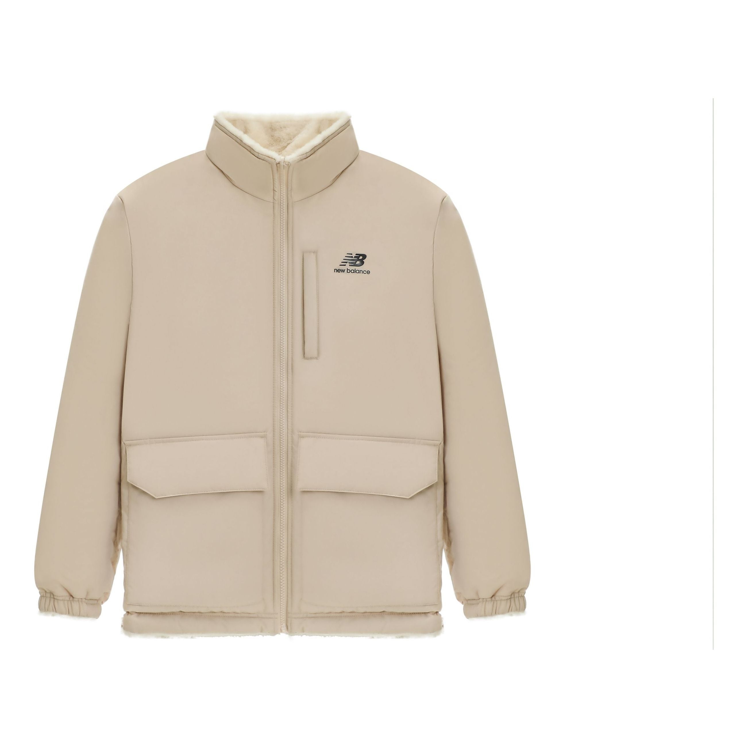 New Balance Logo Warm Down Jacket 'Beige White' 6DC43783-CRE - 1