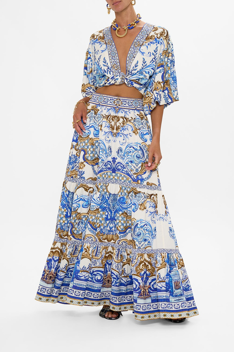 CAMILLA HIGH WAISTED TIERED SKIRT outlook