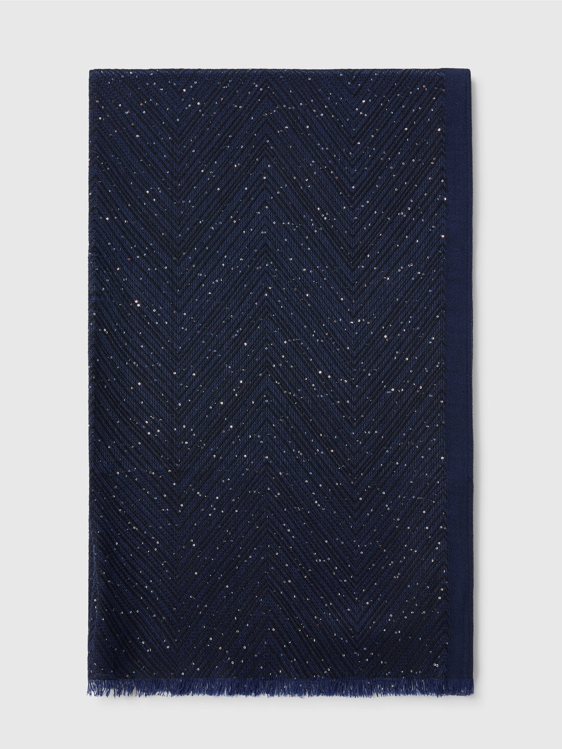 Viscose blend stole with sequins - 1