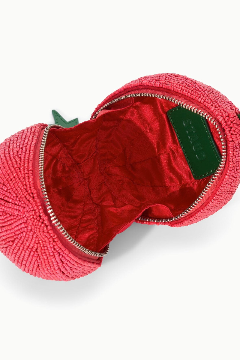 STAUD CAMPARI BEADED BAG TOMATO 6