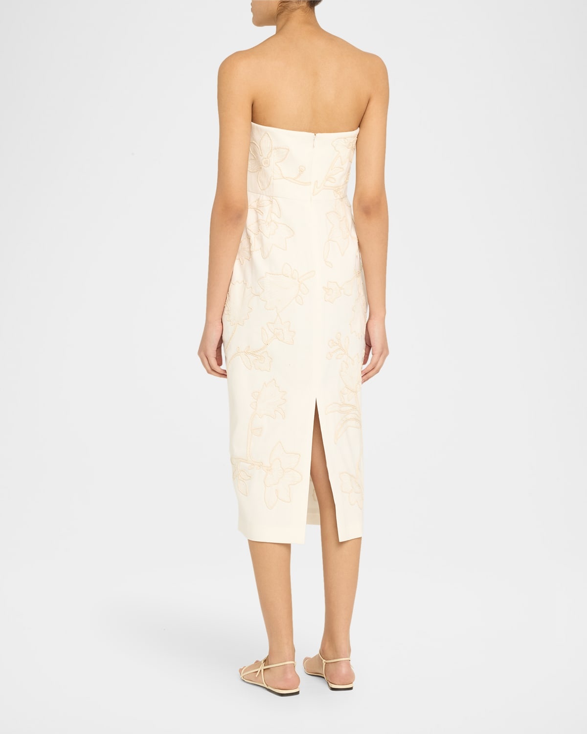 Netia Strapless Embroidered Dress - 3