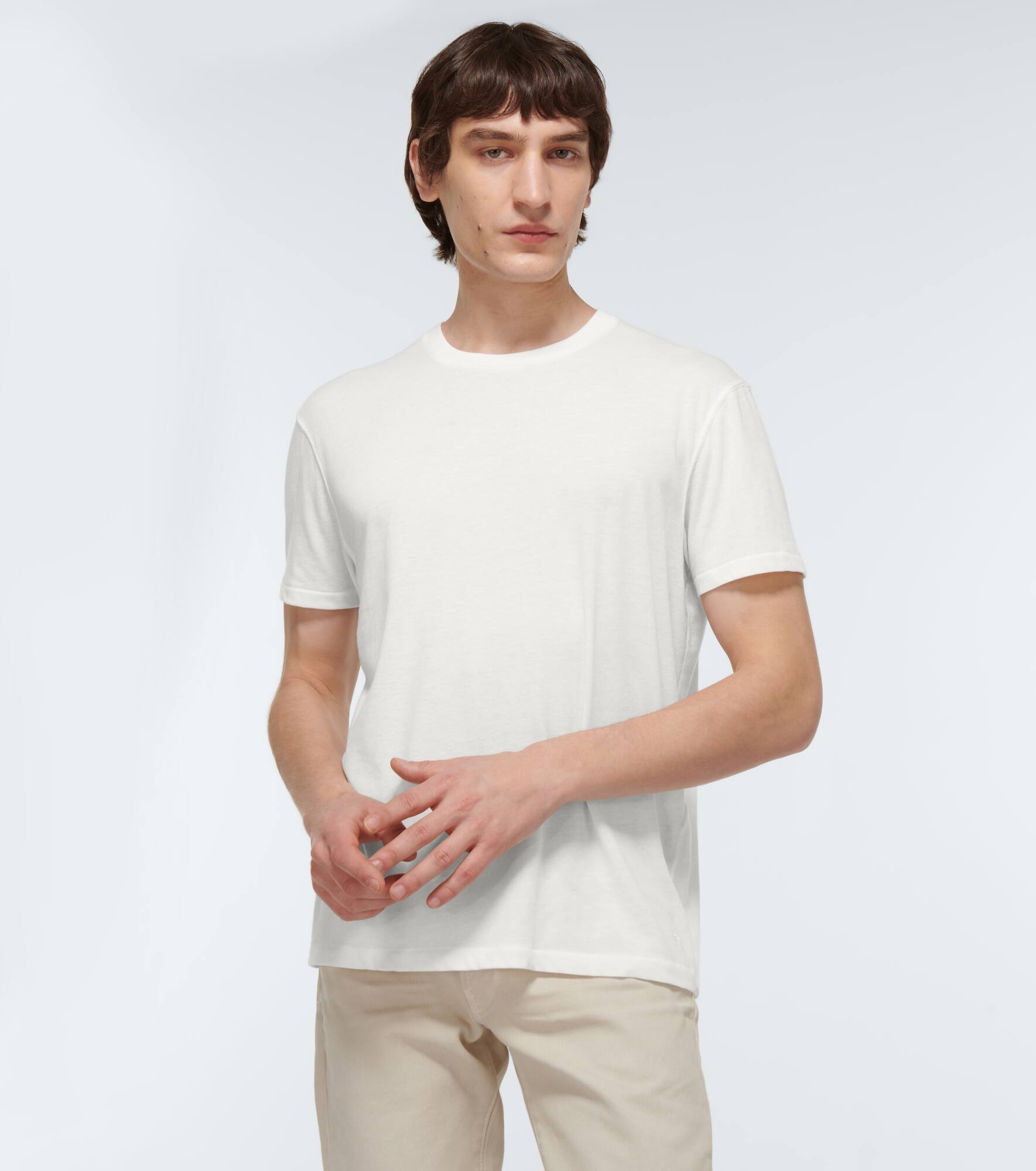 Cotton-blend jersey T-shirt - 3