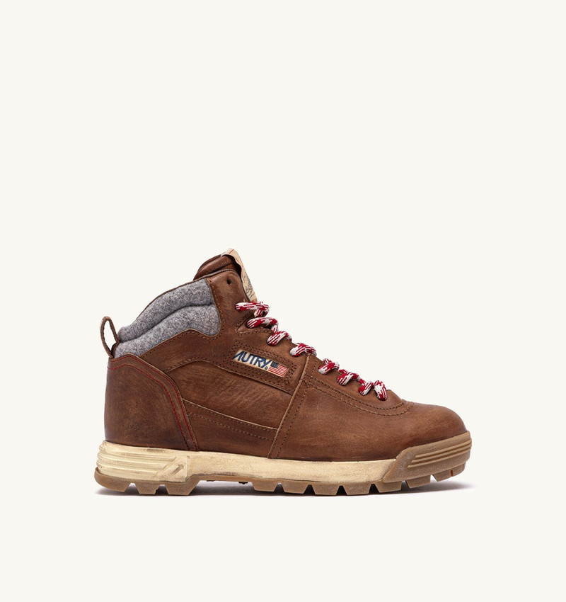 MALGA BOOTS IN LEATHER COLOR NATURAL LEATHER AND GRAY 1