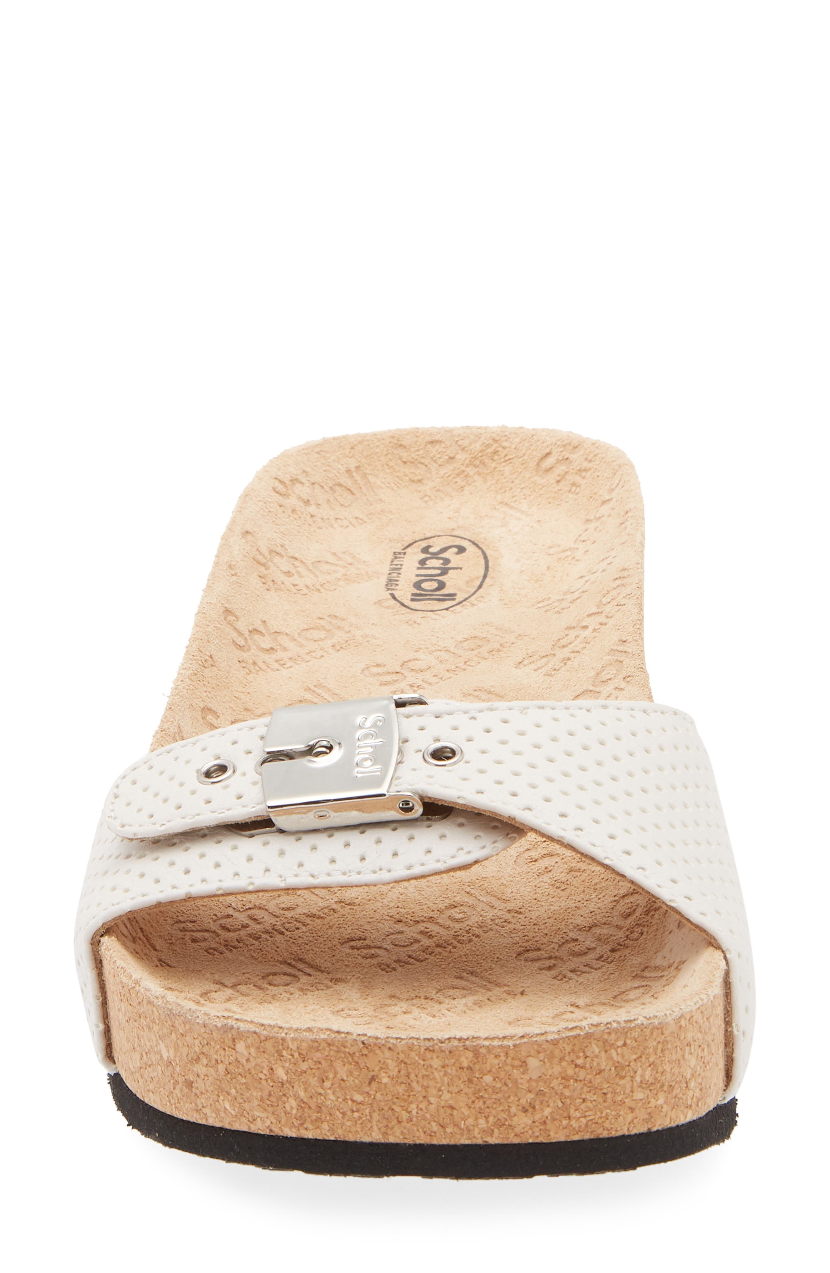 Balenciaga x Scholl Platform Sandal in 9080 White/Silver at Nordstrom - 4