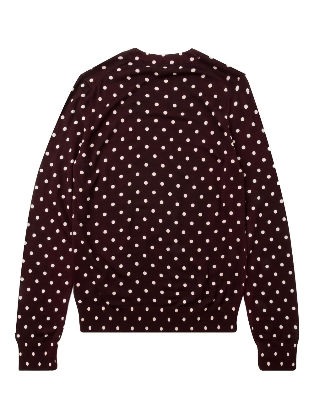 polka dot V-neck sweater - 3