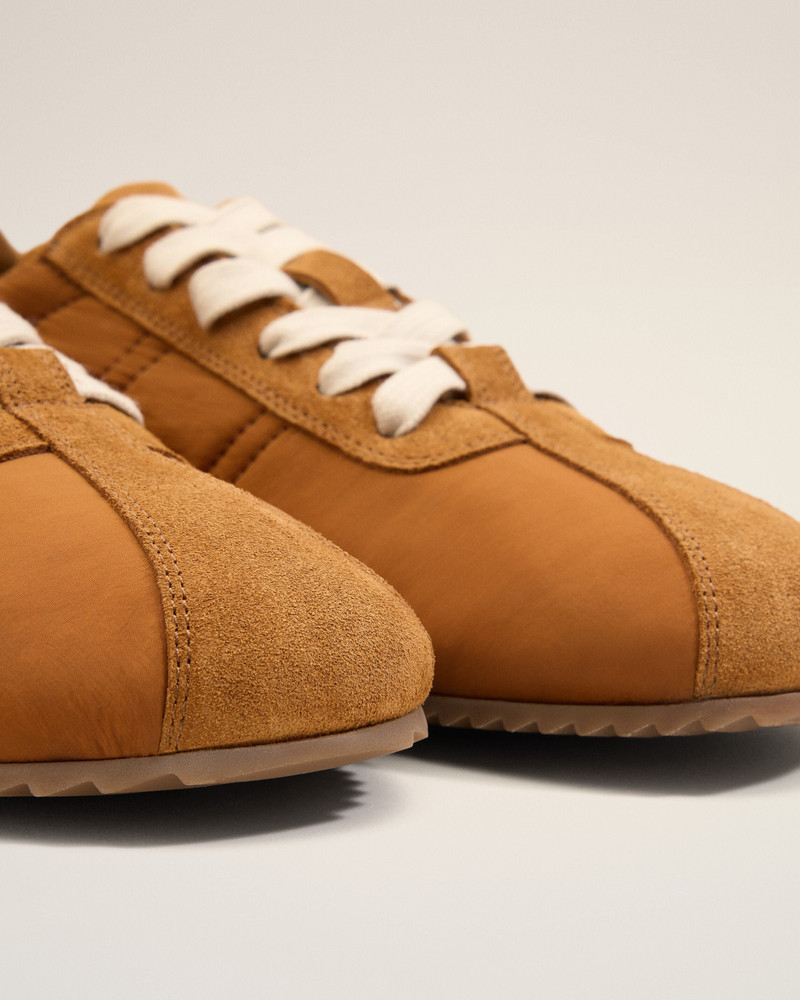 BROWN NYLON SOFT SNEAKERS 5