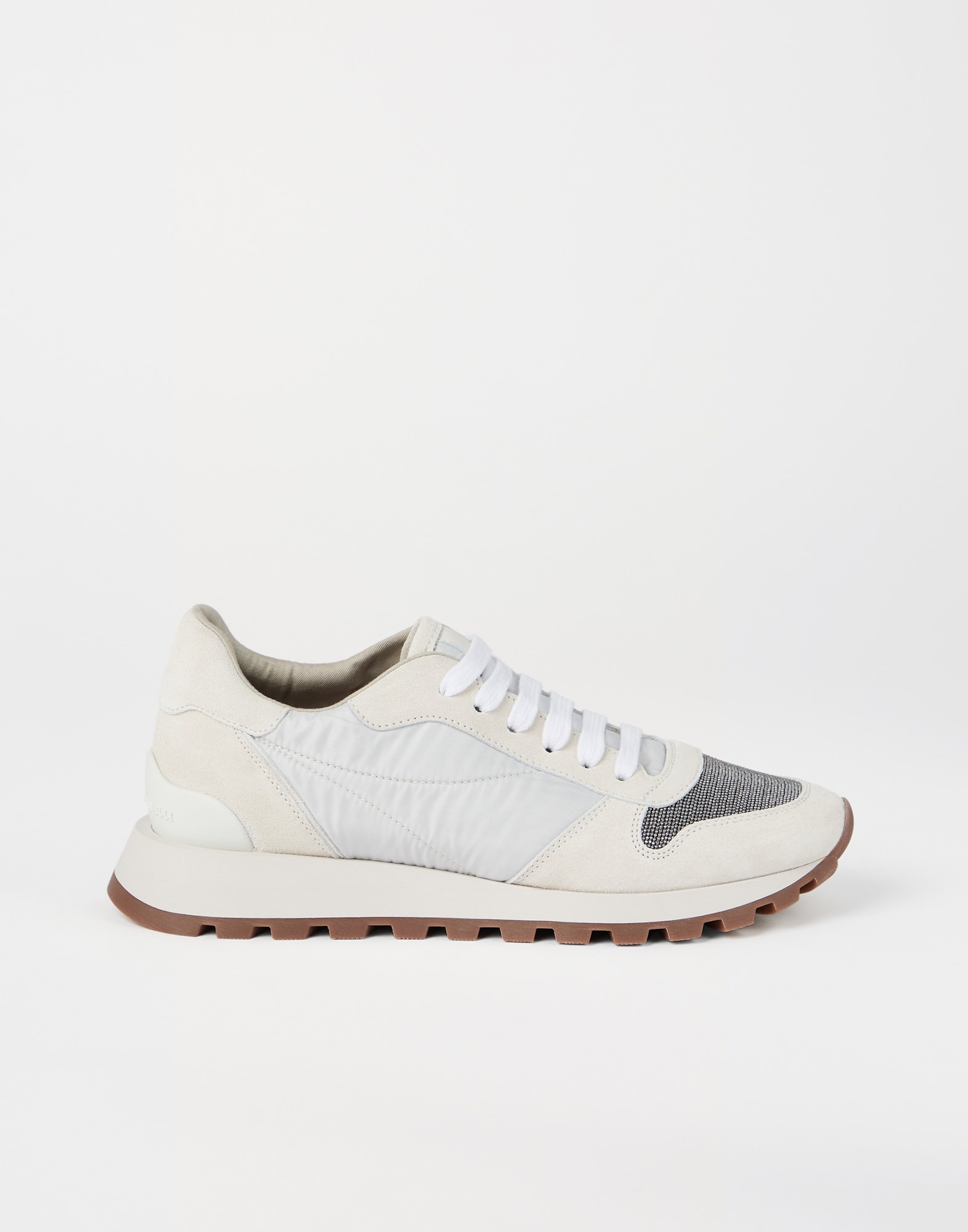 Suede and techno fabric runners with precious toe - 5