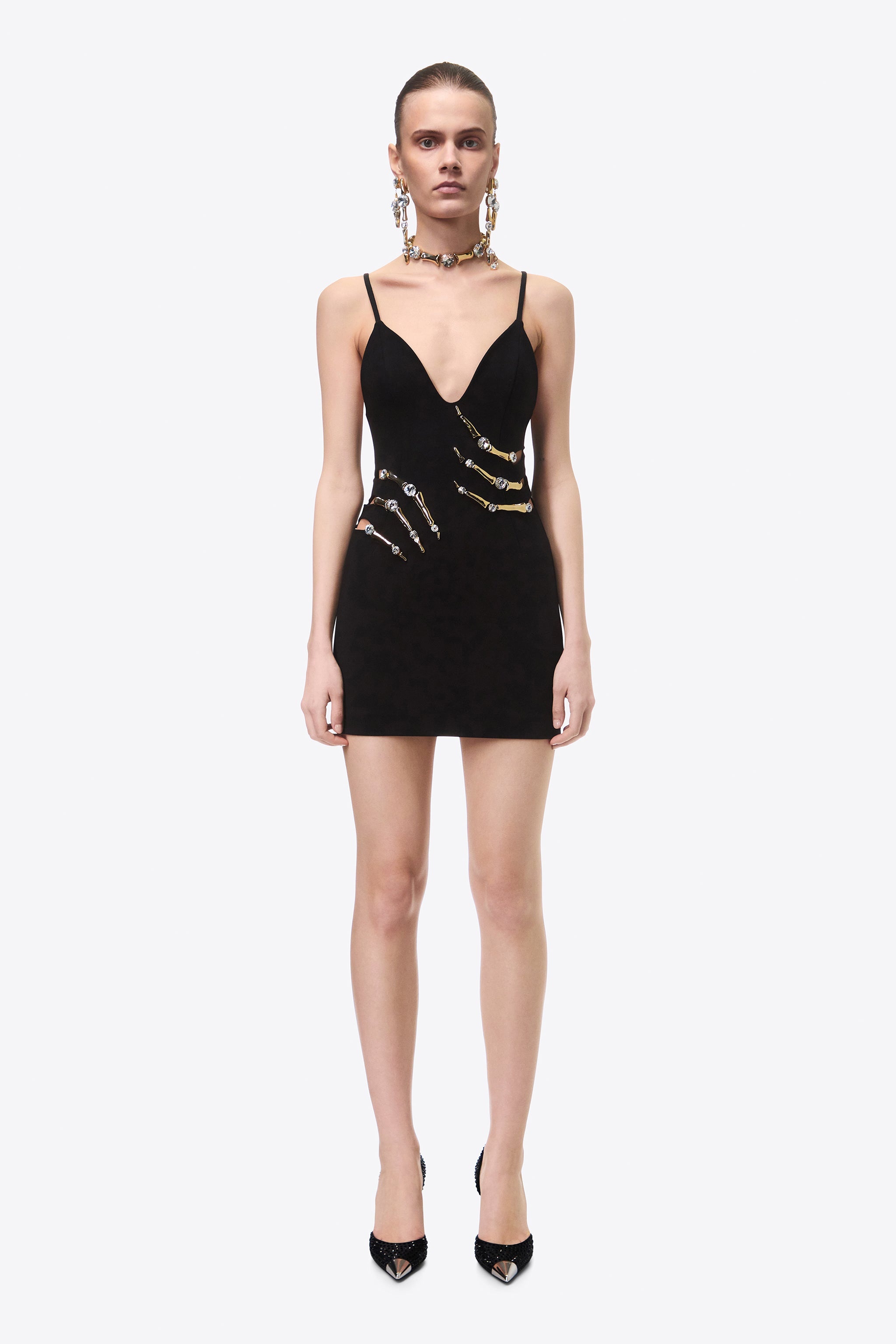 CLAW CUTOUT MINI DRESS - 4