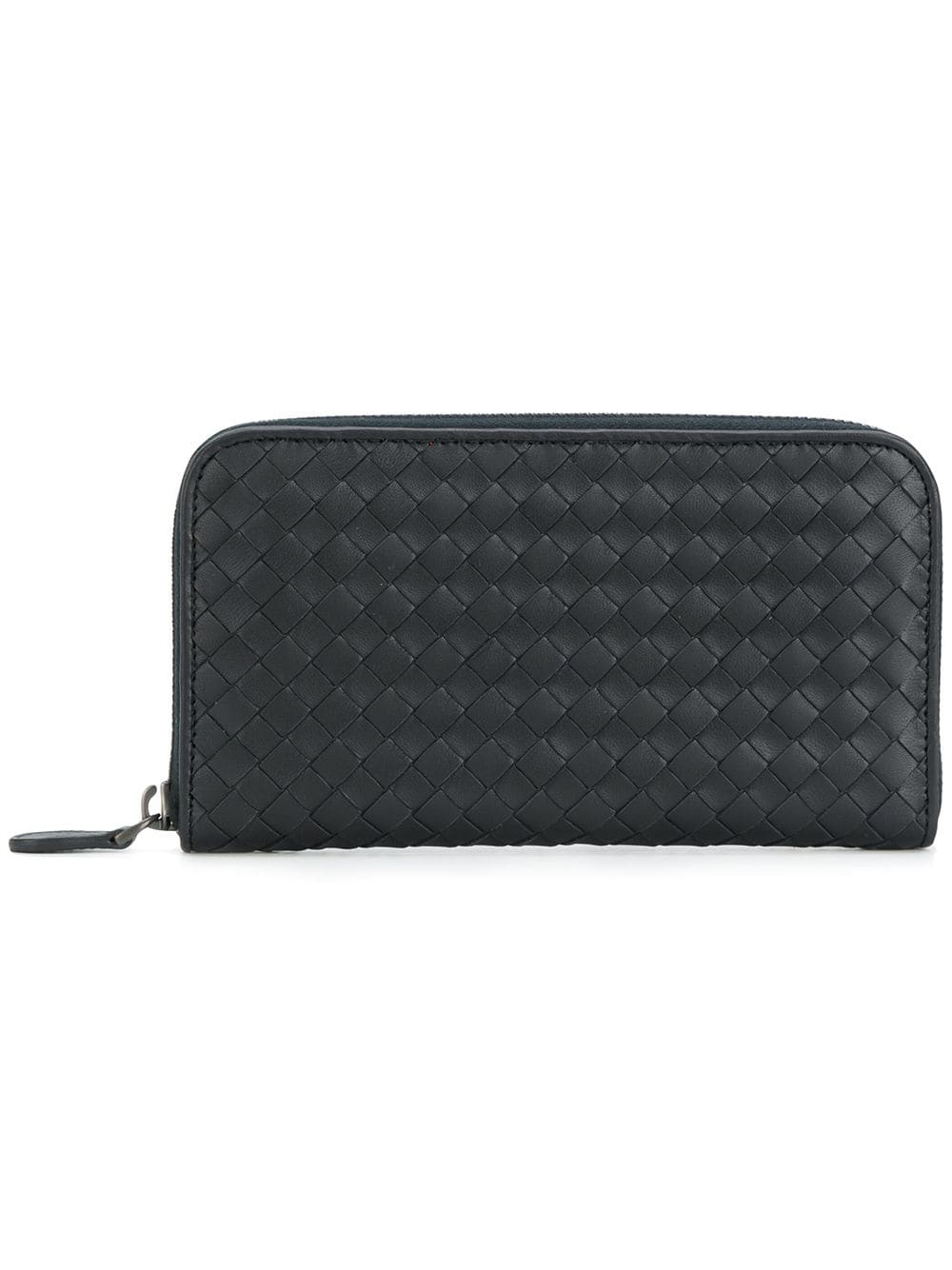 intrecciato weave zip-around wallet - 1