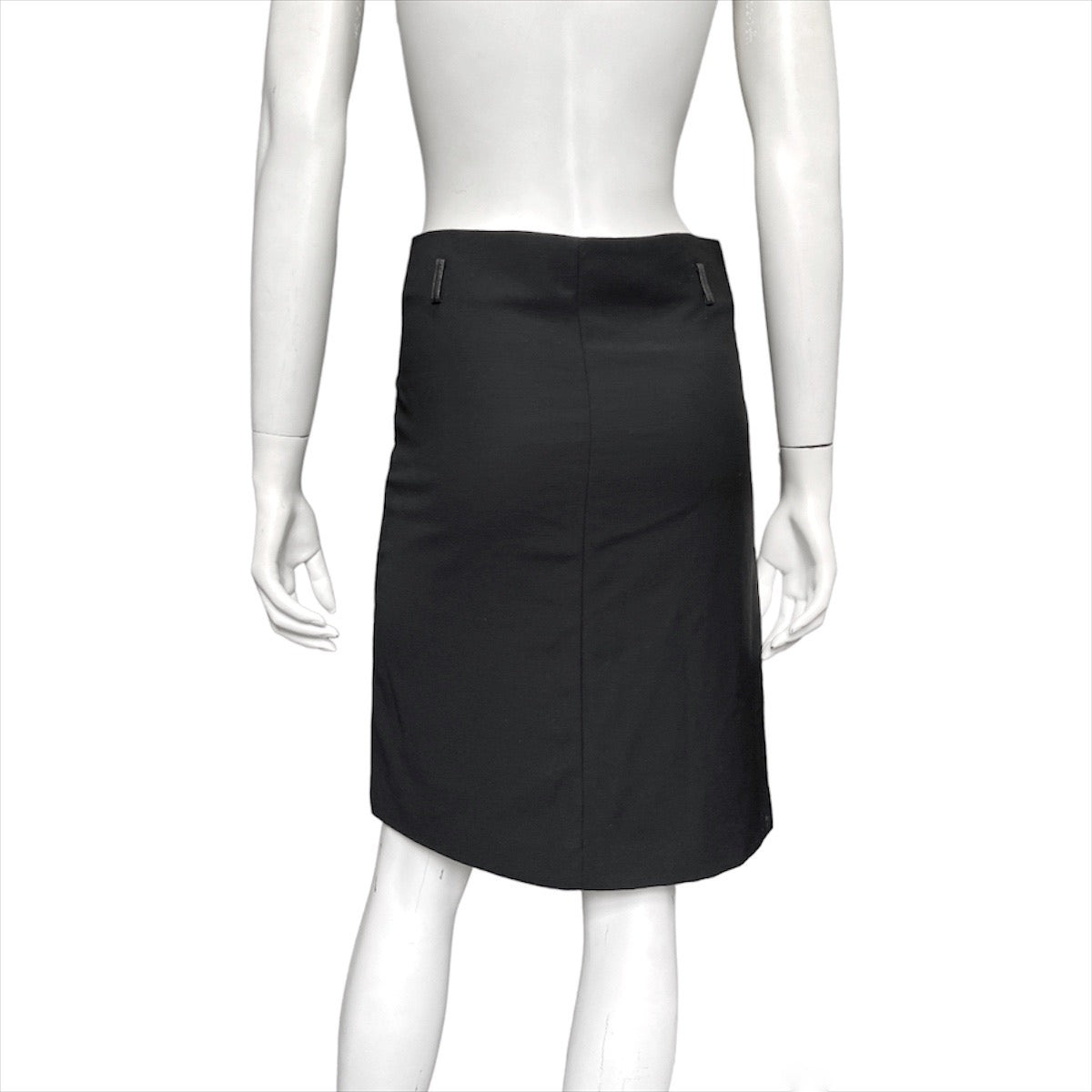 Gucci Fall 2000 Tom Ford black leather wool skirt - 4