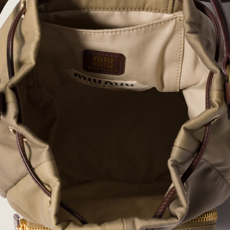 Chino and leather backpack 6