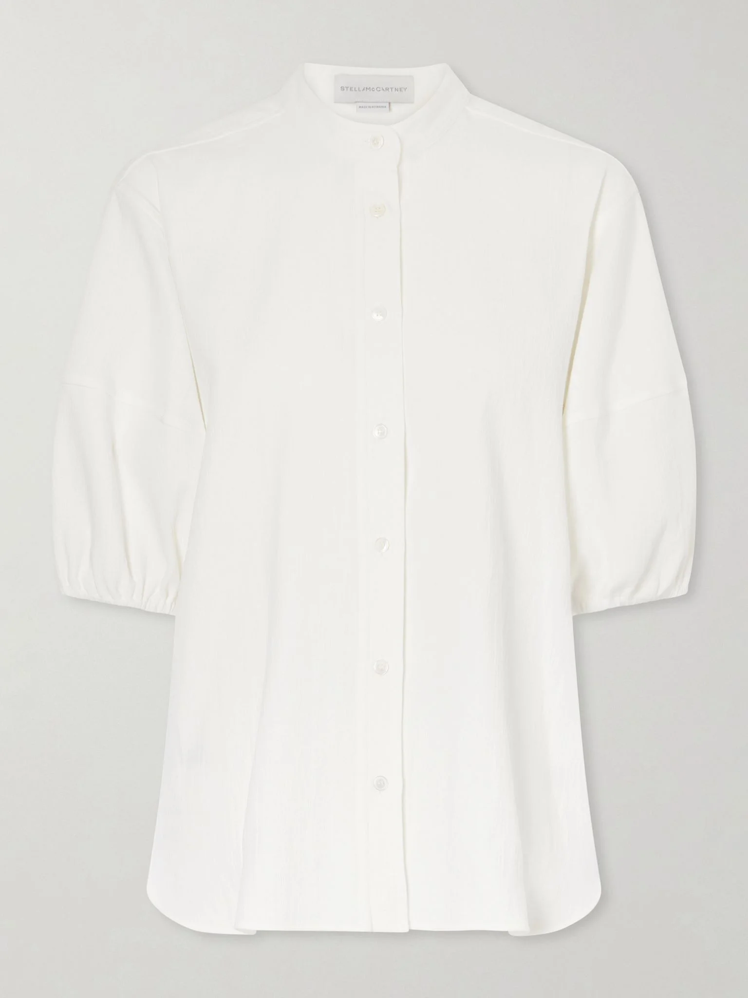 Cotton-crepon shirt White - 1