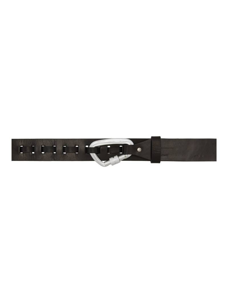 Black Leather Carabiner Belt 1