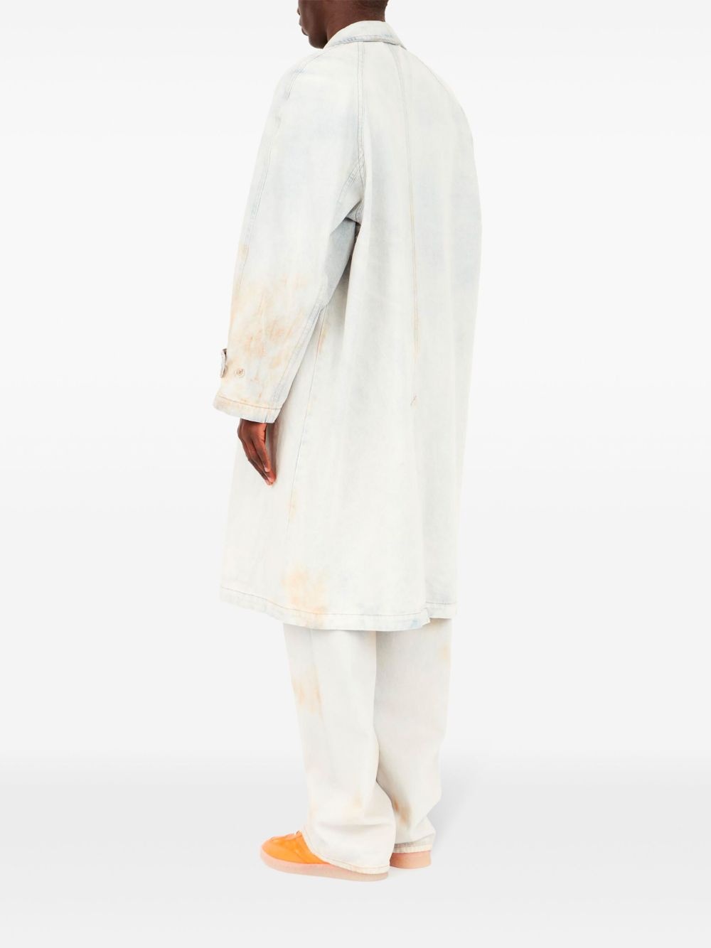 distressed-effect coat - 5