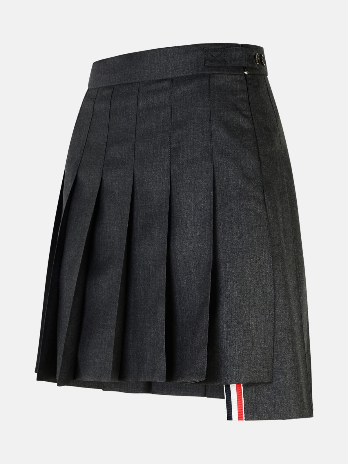 Thom Browne '120'S' DARK GREY WOOL MINISKIRT | lungolivigno