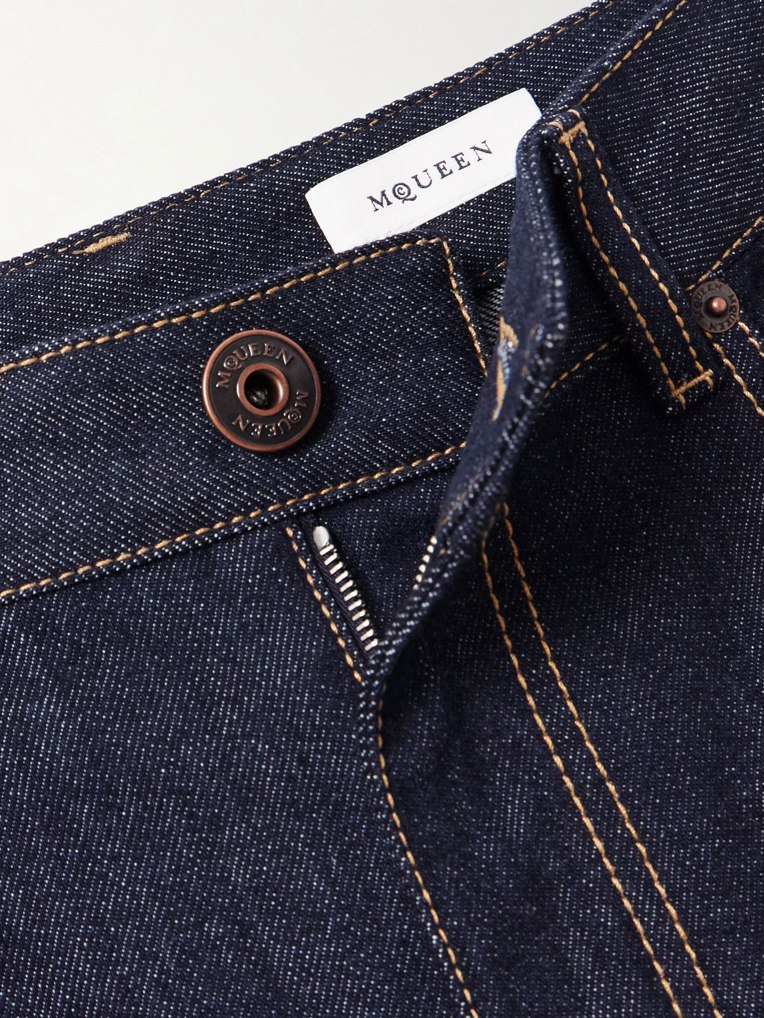 High-rise straight-leg jeans Blue - 5