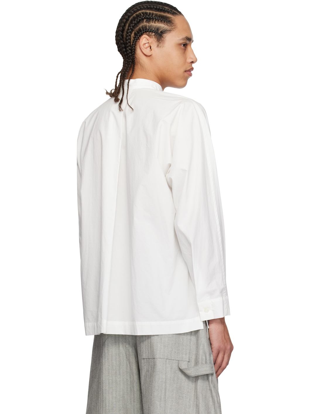 White Streamline Shirt - 3