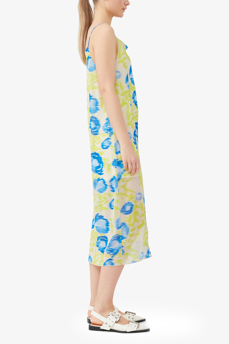 PRINTED MESH SLIP DRESS 5