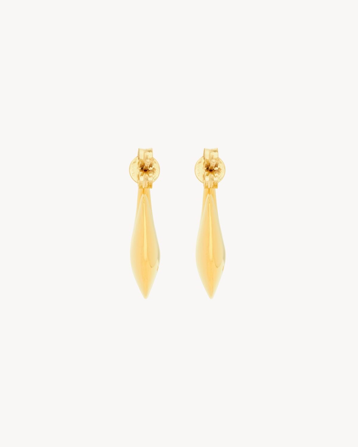SAINT LAURENT TEARDROP HOOP EARRINGS IN METAL | ysl | REVERSIBLE