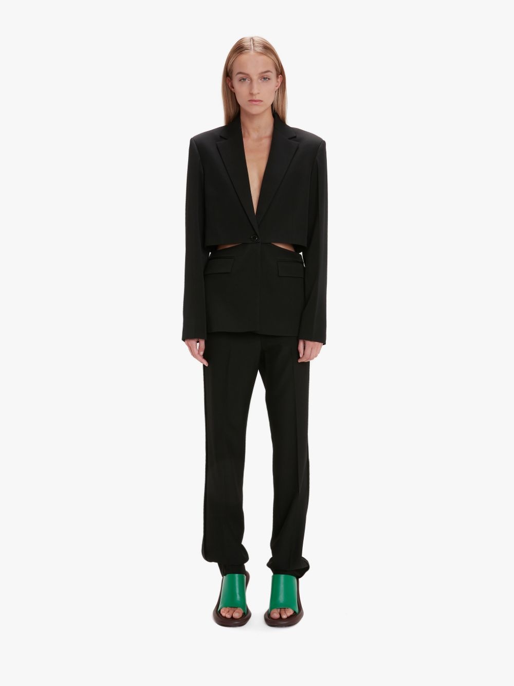 SLIM LEG TUXEDO TROUSERS - 2